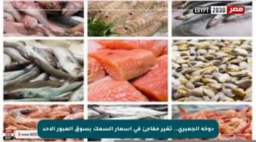 دوخة الجمبري.. تغير مفاجئ في أسعار السمك بسوق العبور الأحد